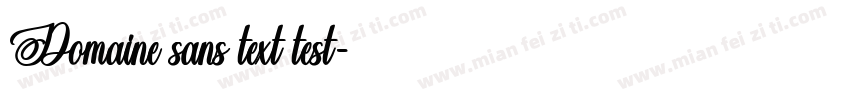 Domaine sans text test字体转换